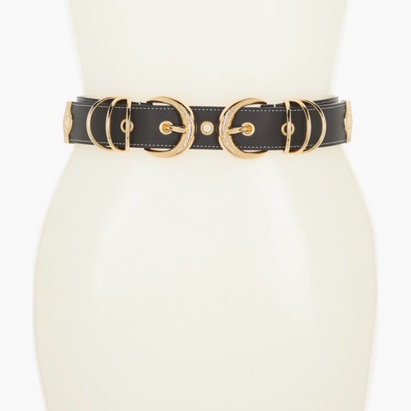 Versace Jeans Collection Black and Gold Belt